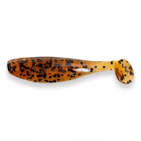   Mann'S Twister Action Shad Gumihal  4,5cm 12db AS - Mézszínű, fekete glitter (88010-126) 