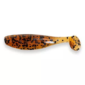 Mann'S Twister Action Shad Gumihal  4,5cm 12db AS - Mézszínű, fekete glitter (88010-126) 