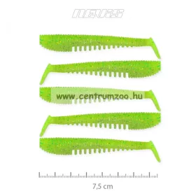   Nevis Impulse Shad 7.5cm 5db gumihal (9721-842) Neonzöld Csillám