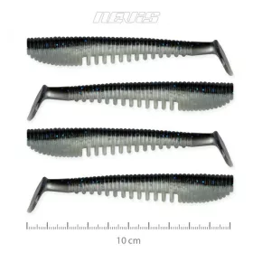 Nevis Impulse Shad 10cm 4db gumihal (9721-141) fekete-ezüst