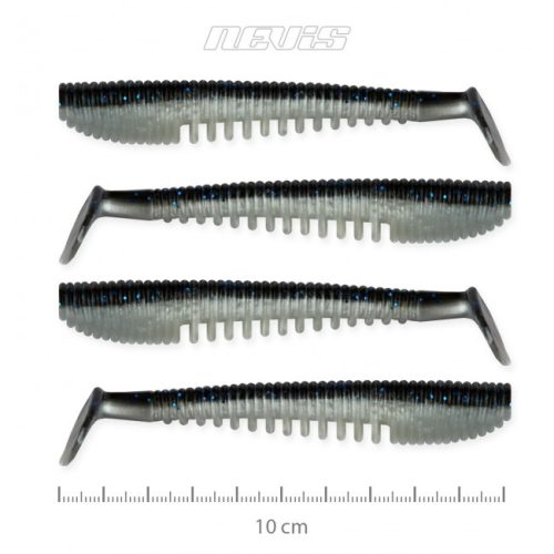 Impulse Shad 10cm 4db gumihal (9721-141) fekete-ezüst