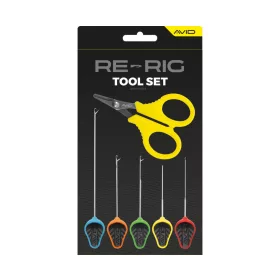   Fűzőtű - Avid Carp Re-Rig Tool Set csalifűző készlet ollóval (A0590022)