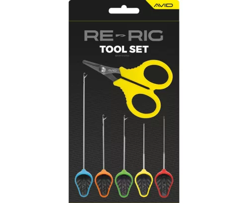 Fűzőtű - Avid Carp Re-Rig Tool Set csalifűző készlet ollóval (A0590022)