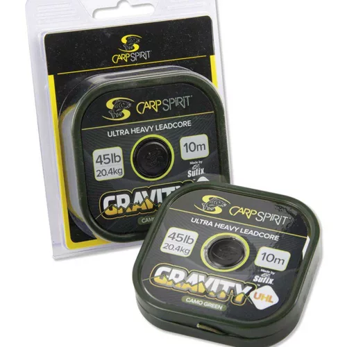 Carp Spirit Gravity SSL 45Lbs 20,4kg 10m Camo Green - Fonott Előkezsinór