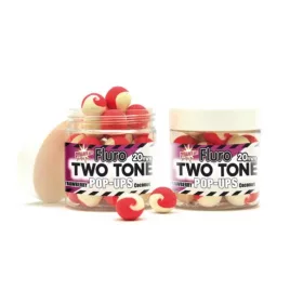   Dynamite Baits Fluro Pop-Up Two Tone Strawberry & Coconut lebegő bojli 15mm (DY593)