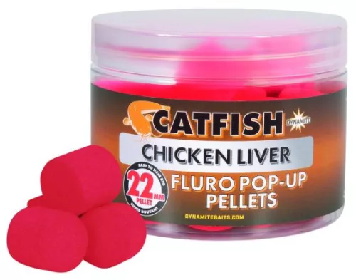 Dynamite Baits Chicken Liver Fluro Pop-Ups Catfish Pellet 22mm (DY868)