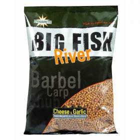   Dynamite Baits Big Fish River Cheese & Garlic 1.8kg etetőanyag 4-6-8mm Sajt+Fokhagyma (DY1367)