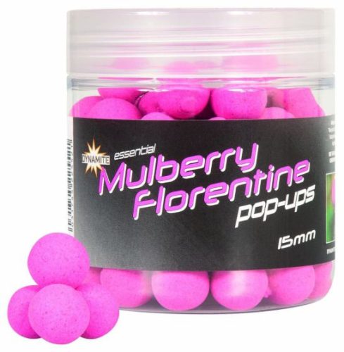 Dynamite Baits Bojli Fluro Pop-Up Mulberry & Florentine bojli 15mm (DY1615)  Eper Ízben