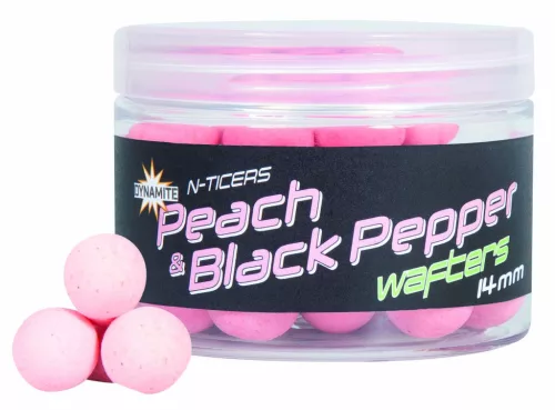 Dynamite Baits N-Ticers Range Ticers Peach & Black Pepper Wafter 14mm (DY1860)