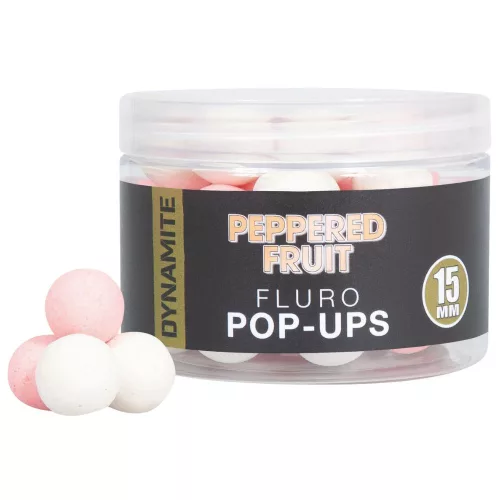 Dynamite Baits Peppered Fruit Range Fluro Pop-Up 15mm (DY1924)