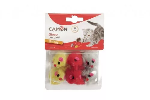 Camon Topini Min Color Játék egér 4cm 6db (AG08/E)