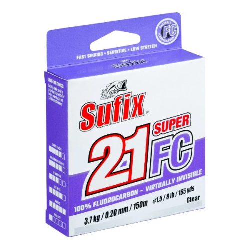 Sufix Super 21 Fluorocarbon 0,20mm 50m 8lb 3,7kg Japán előkezsinór (ASU470328)