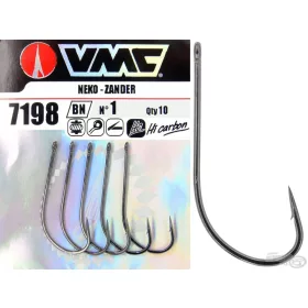   VMC 7198 BN Neko Live Bait Hook No 1 csalihalas süllőző horog 10db (AVM350767)