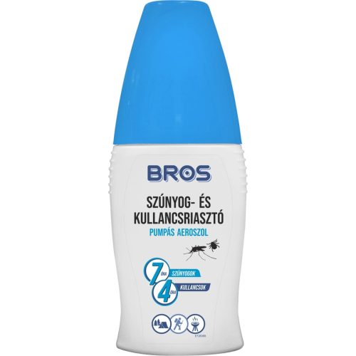 Bros hatásos szúnyog-és kullancsriasztó pumpás aeroszol 100 ml  (B001)