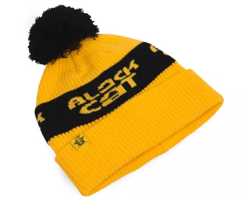 Sapka - Black Cat Yellow Bobble Hat kötött sapka (BO500125)