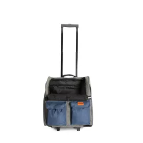   Camon Borsa Trolley trasportino blu grigia con tasche frontali szállító kocsi, hátizsák (CA639)