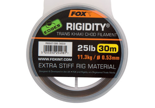 Fox Edges™ Rigidity® - Trans Khaki 25lb 0.53mm (CAC610) merev előkezsinór