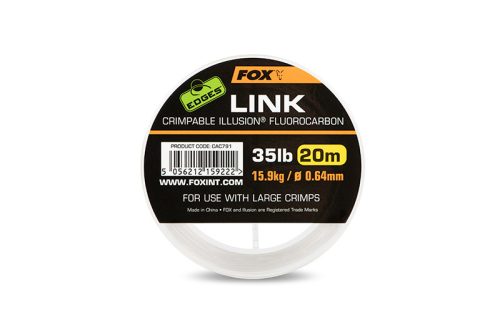 Fox Edges™ Link Illusion Flurocarbon 25lb 0.53mm krimpelhető  zsinór (CAC789)