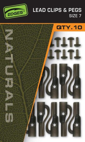 Fox Edges Naturals Size 7 Lead Clips & Pegs ólomklipsz 10db (CAC829)