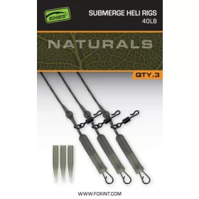   Fox EDGES™ Naturals Submerge Heli Rig Leaders helikopter szerelék 40lb 3db szett (CAC849)