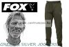 Fox Collection Green & Silver Joggers - Khaki melegítő nadrág XXL(CCL023)