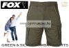 Fox Green & Silver Combat Shorts rövidnadrág - Small (CCL127)