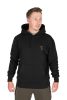 Fox Collection Black Marl Orange Hoodie pulóver SMALL (CCL226)