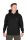 Fox Collection Black Marl Orange Hoodie pulóver SMALL (CCL226)