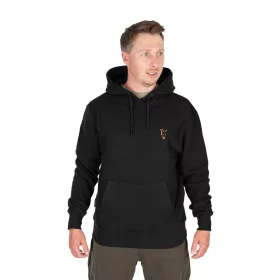   Fox Collection Black Marl Orange Hoodie pulóver LARGE (CCL228)
