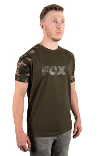 Fox Camo Khaki Chest Print  T-Shirt - XXXL -  horgász póló (CFX018)