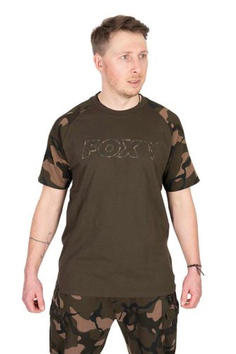 Fox Khaki Camo Outline T-Shirt rövidujjú póló SMALL (CFX273)