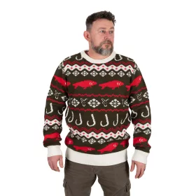 Fox Xmas Jumper Winter Hoodie LARGE pulóver (CFX530)