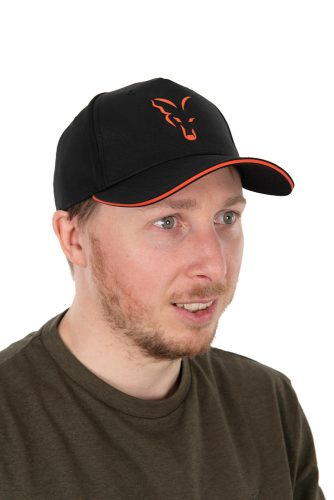 Sapka - Fox Collection Baseball Cap Black & Orange baseball sapka (CHH015)