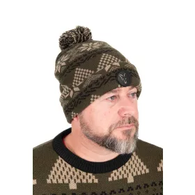 Sapka - Fox Festive Bobble kötött sapka (CHH030)