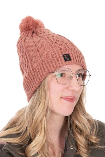 Sapka - Fox Ladies Knitted Bobble Hat női kötött sapka (CHH049)