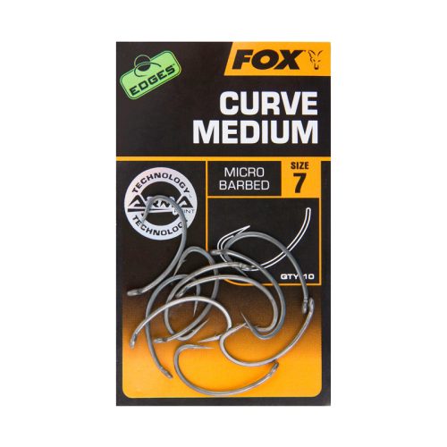 Fox Edges™ Curve Medium bojlis horog #4 10db (CHK199)