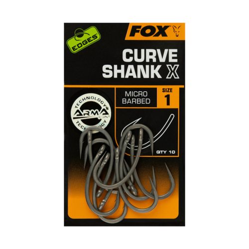 Fox Edges™ Curve Shank X size 2 bojlis horog 10db (CHK222)