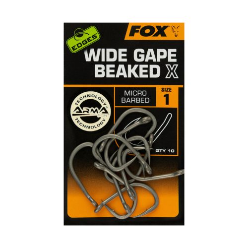 Fox Edges™ Wide Gape Beaked X size 2 bojlis horog 10db (CHK225)