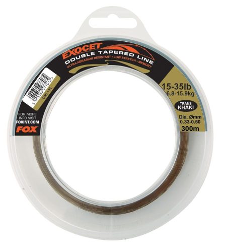 Fox Exocet® Double Tapered Line Trans Khaki  0.30-0.50mm 300m monofil dobófejes zsinór (CML155)
