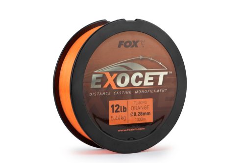 Fox Exocet Fluoro Orange Mono 0.28mm 12lb  5,5kg 1000m  monofil zsinór (CML177)