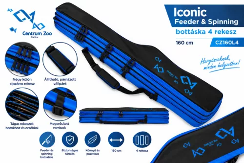 Iconic Feeder & Spinning bottáska 160cm 4 rekesz (CZ160L4)