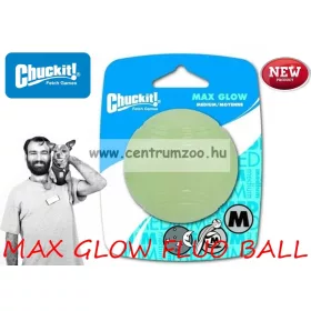   Chuckit Max Glow Fluoreszkáló Labda (M) 6Cm Sötétben Jól Látható (Chuc32313)