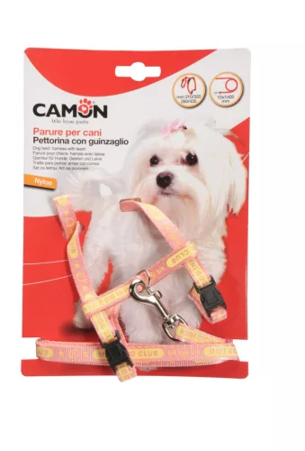 Camon Parure Per Cani - Pettorina Con Guinzaglio - Kutyahám + Póráz (DC084)