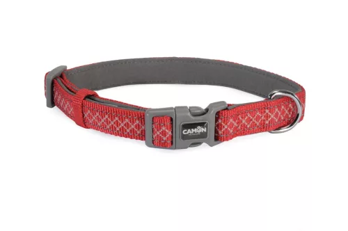 Camon Cubic Red Collar 23-32cm 10mm textil nyakörv  (DC108/A)