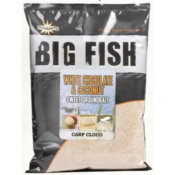 Dynamite Baits Big Fish White Chocolate & Coconut Groundbait 1,8kg Édes Etető Anyag (DY1474) Kókusz, Csoki