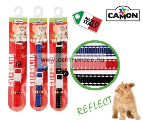 Camon Cat Collare Gatto Nylon Reflex Fényvisszaverő Nyakörv Cicáknak (Dg016)