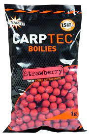 Dynamite Baits Carptec Strawberry Bojli 1kg 15mm (Dy1166) Illatos Szamóca