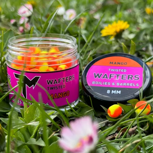 Feedermania Wafters Twisted Boilies & Barrels 10mm Mangó (F0977-014)