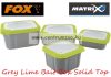 Fox Matrix 1.1pt Grey Lime Compact Bait Box csalitartó doboz 0,5 liter (GBT019)