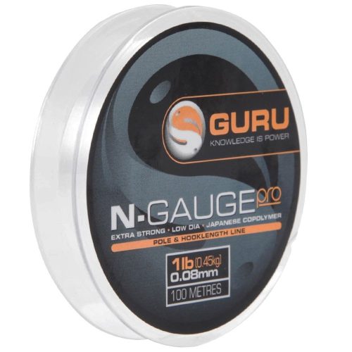 Guru N-Gauge Pro Hooklength Line 2lb 0,10mm 100m zsinór (GNG10)